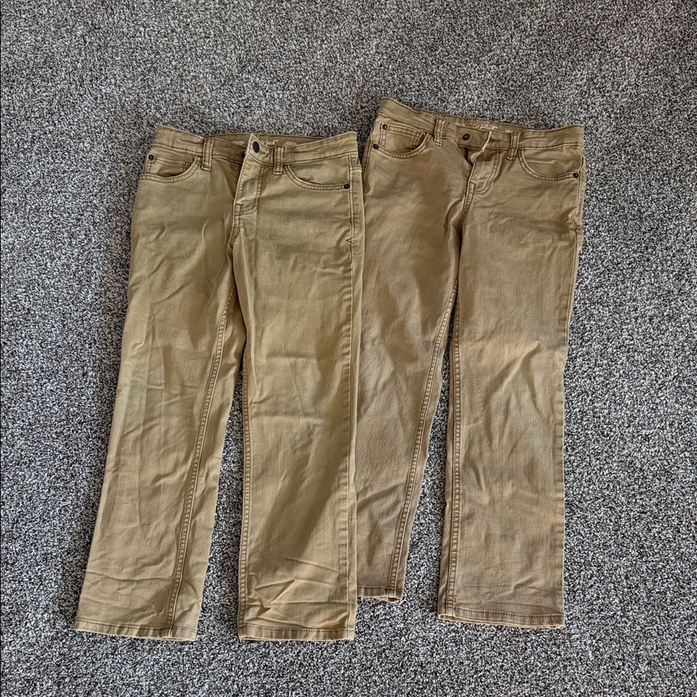 Lot of 3 Tan Straight-Leg Jeans